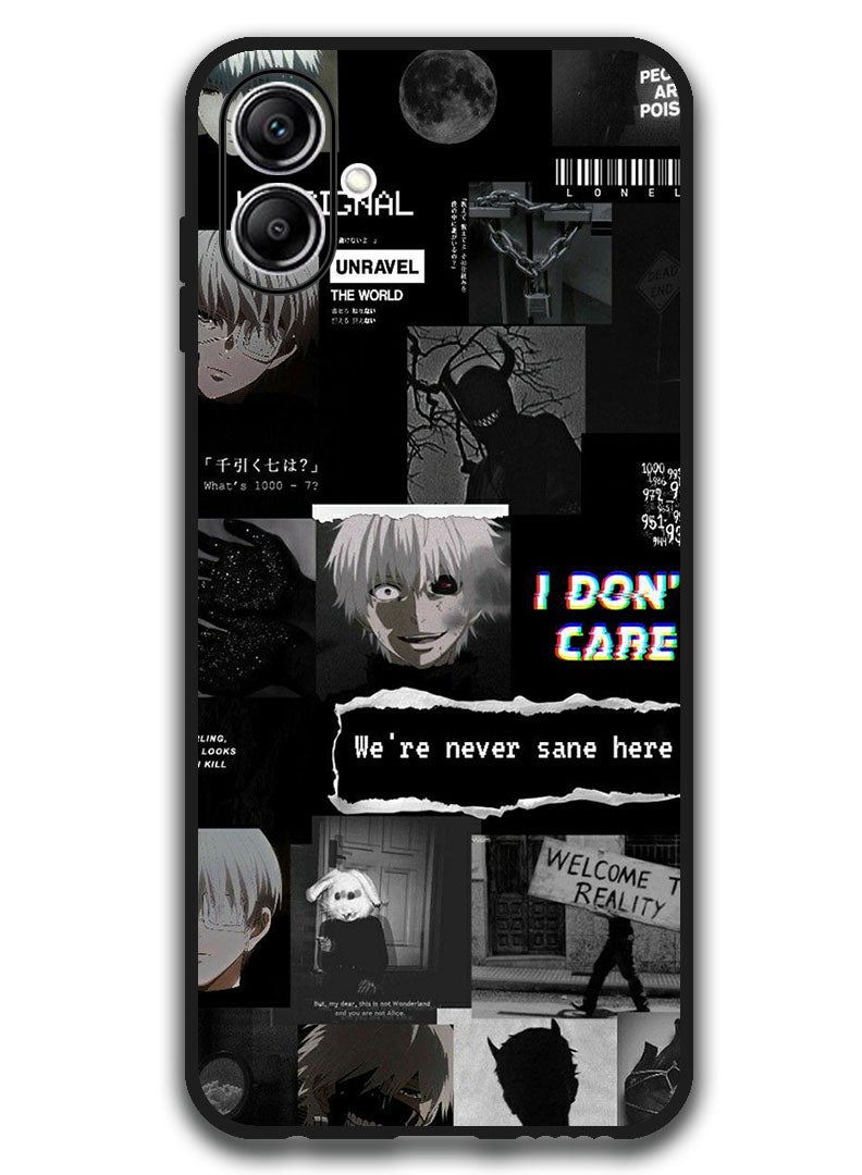 Theodor حافظة متوافقة مع سامسونج جالاكسي A07 6.7 بوصة حماية مضادة للصدمات غطاء بامبر نحن هنا لا نكون عاقلين أبداً - Image 1